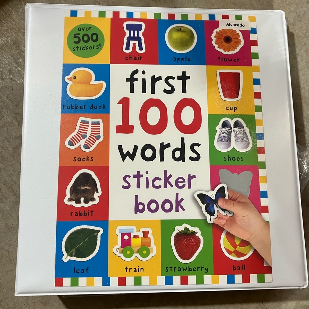 First 100 Words Sticker Book with VELCRO